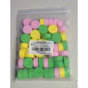 Colorful Stitch Stoppers 10 Sizes 3 Colors 60 Pcs - Pink, Green, Yellow Stitch